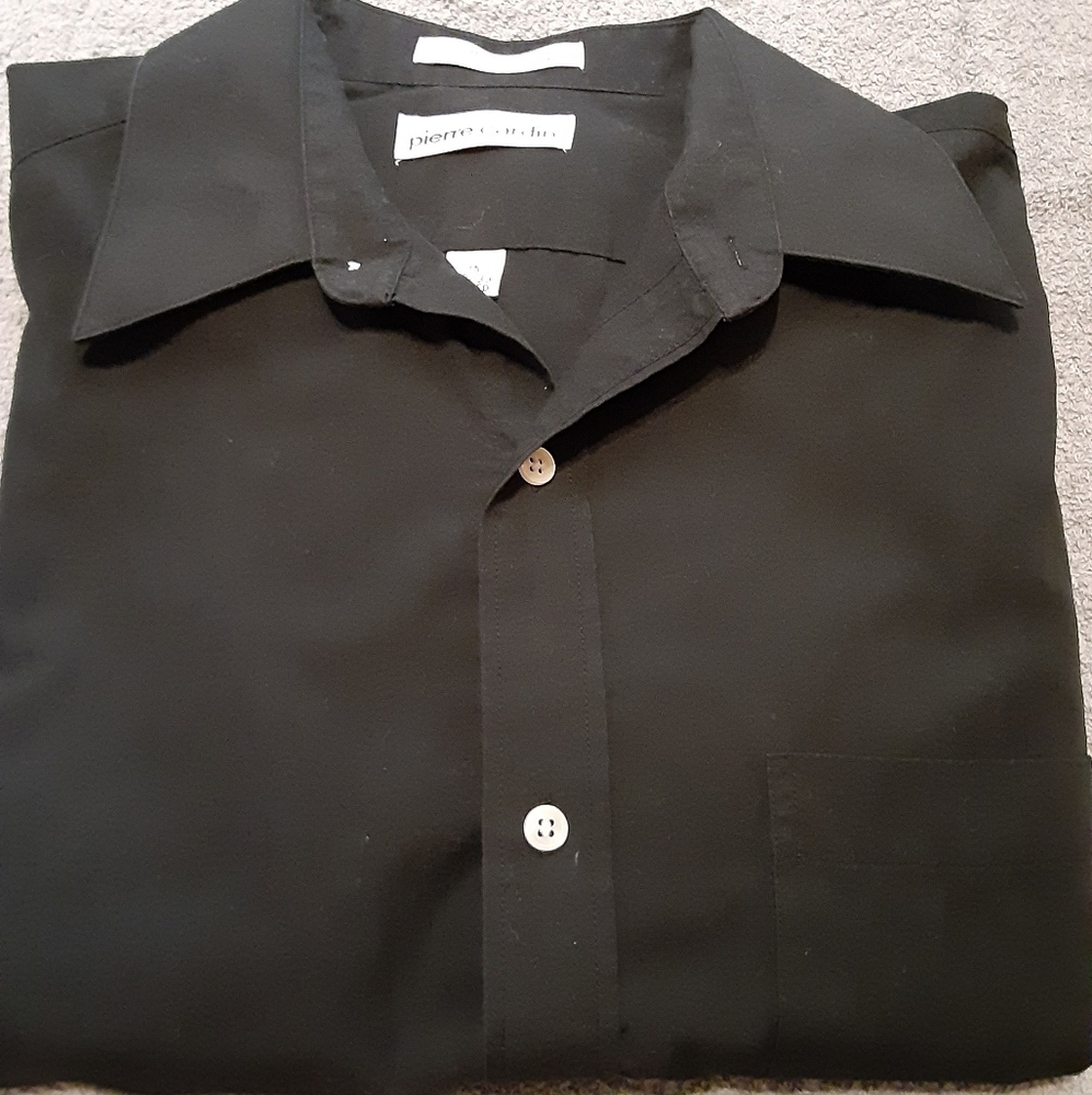Pierre Cardin black button down shirt